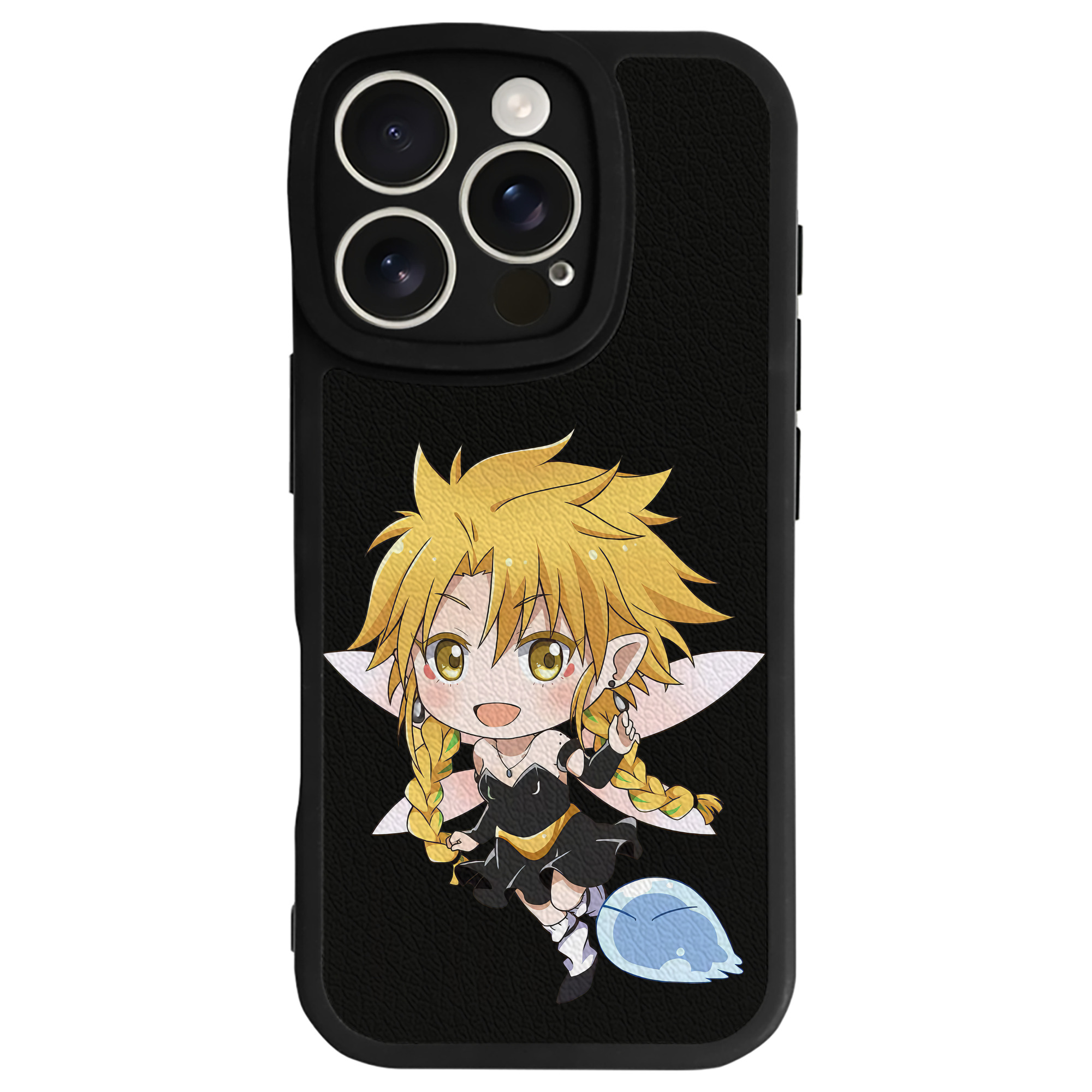（画像用） 転スラ Regarding Reincarnated to Slime 【iPhone 16シリーズ対応】シリコンスマホケース（レザー調） 材質：シリコン